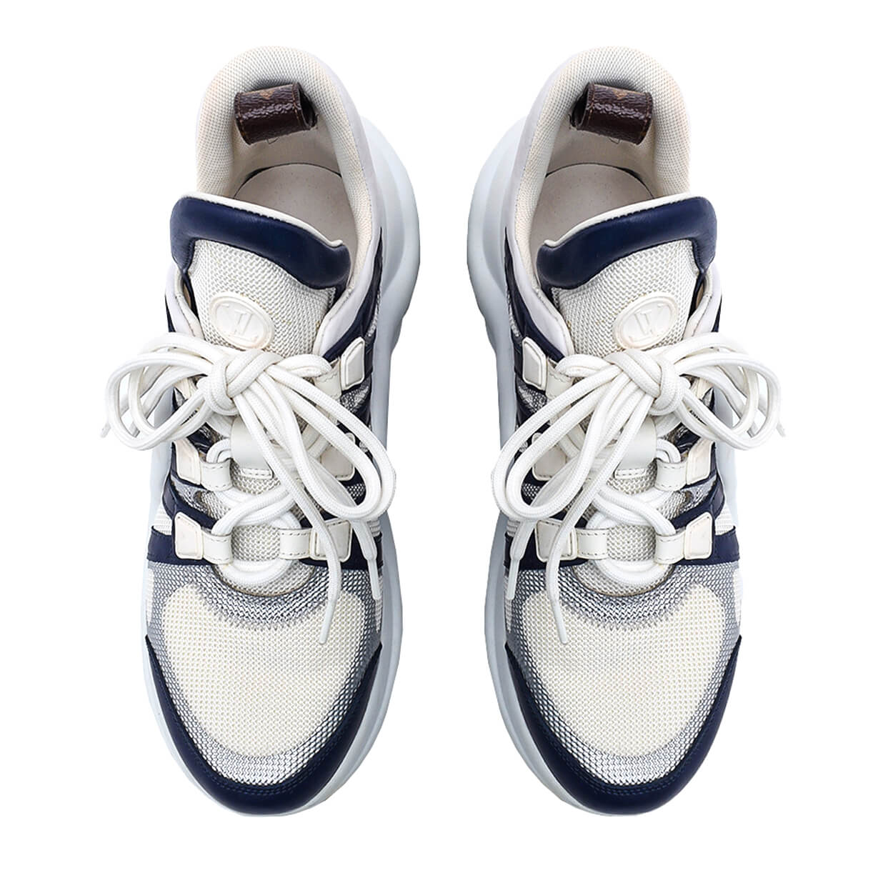 Louis Vuitton - Calfskin Nylon Pop Archlight Sneakers 38